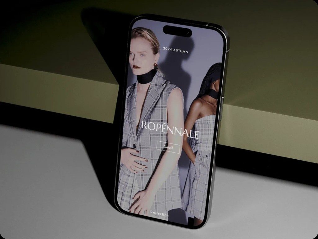 ROPEのウェブサイトリブランディング。画面イメージが順に切り替わる